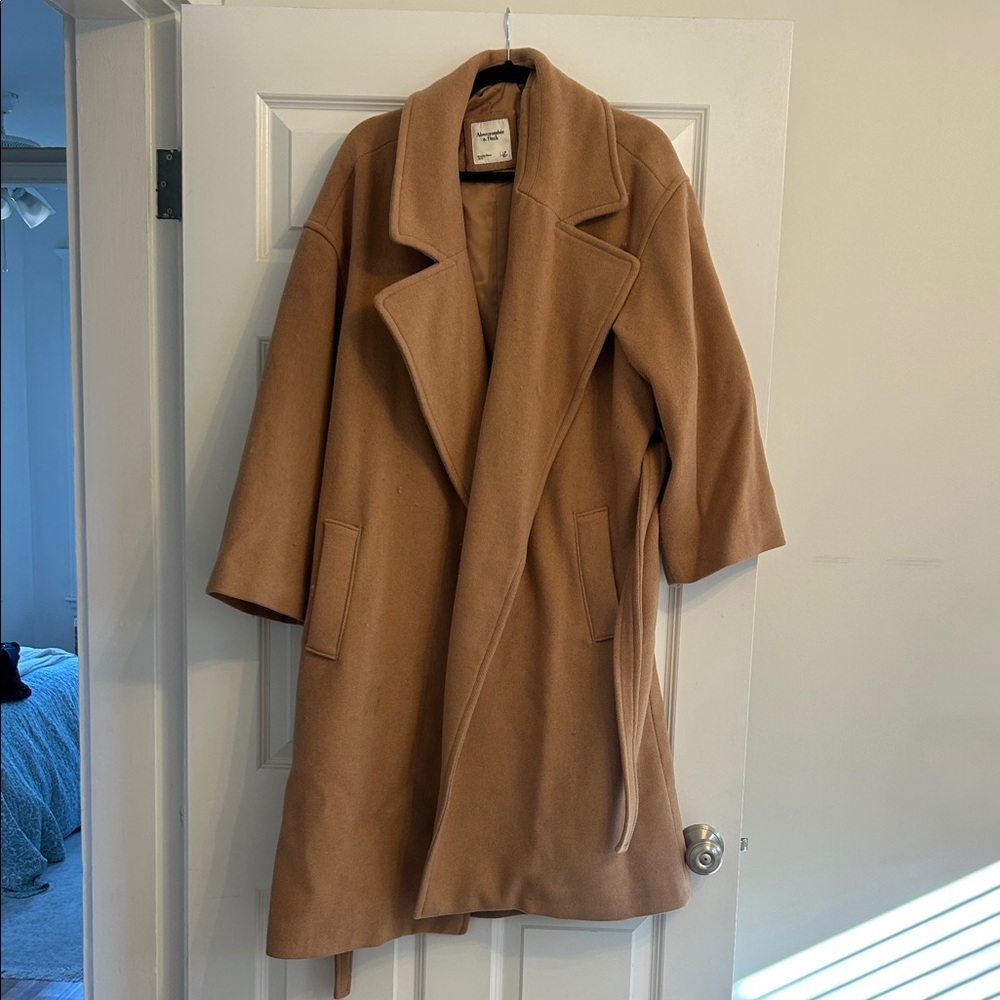 Abercrombie & Fitch Tan Pea Coat